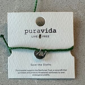 Pura Vida Save The Sloths String Charm Bracelet
